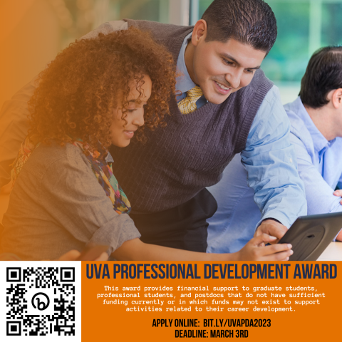UVA Professional Development Award Flyer 2023